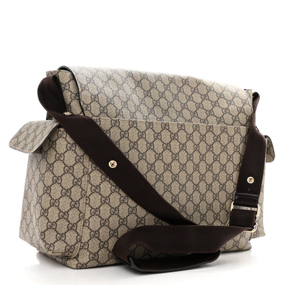 Gucci GG Plus Monogram Messenger Diaper Bag Dark Brown 3 of 12