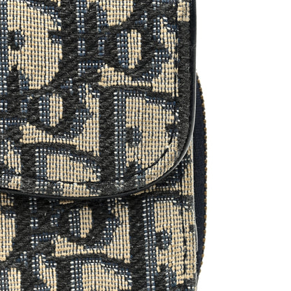 Christian Dior Oblique Saddle Lotus Wallet Blue 8 of 8