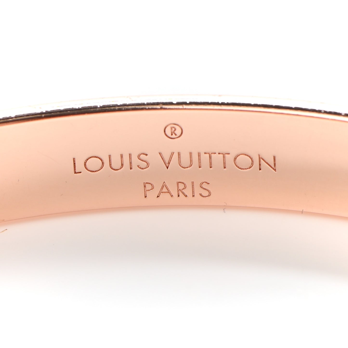 Brass Monogram Nanogram Cuff S Pink Gold