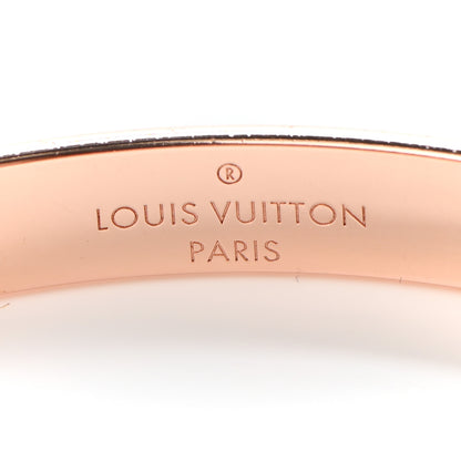 Louis Vuitton Brass Monogram Nanogram Cuff S Pink Gold 4 of 6