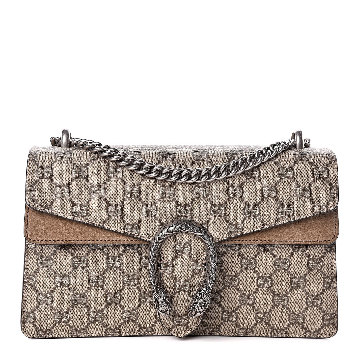 GG Supreme Monogram Small Dionysus Shoulder Bag Taupe