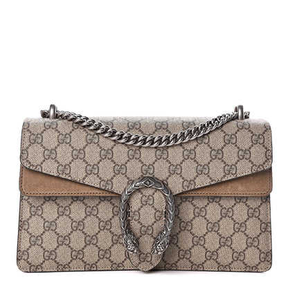 Gucci GG Supreme Monogram Small Dionysus Shoulder Bag Taupe 1 of 9