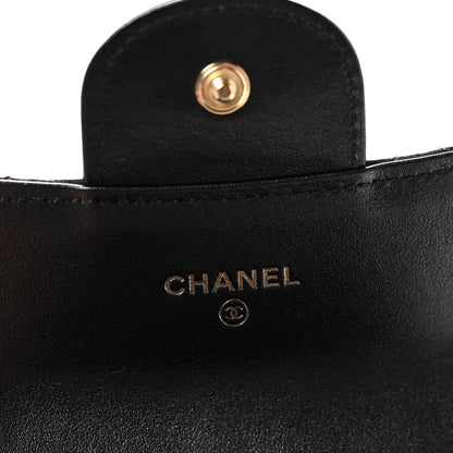 Chanel Metallic Calfskin Quilted Reissue Card Holder Wallet Charcoal 6 of 10