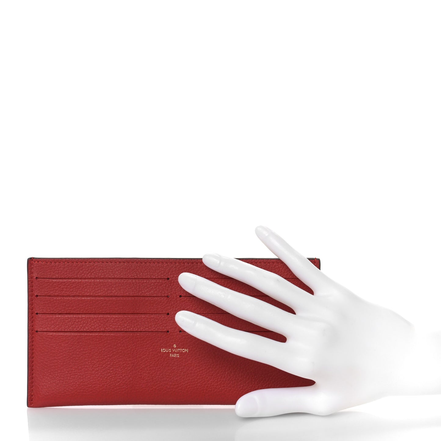 Calfskin Felicie Card Holder Insert Cherry