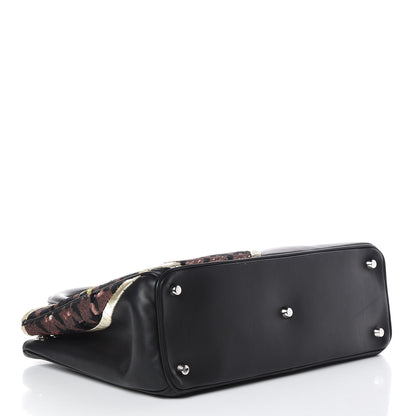 Christian Dior Sequin Embroidered Smooth Calfskin Medium Diorissimo Black 6 of 14