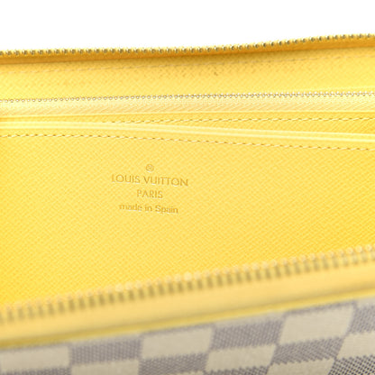Louis Vuitton Damier Azur Zippy Wallet Jaune Pale 6 of 10