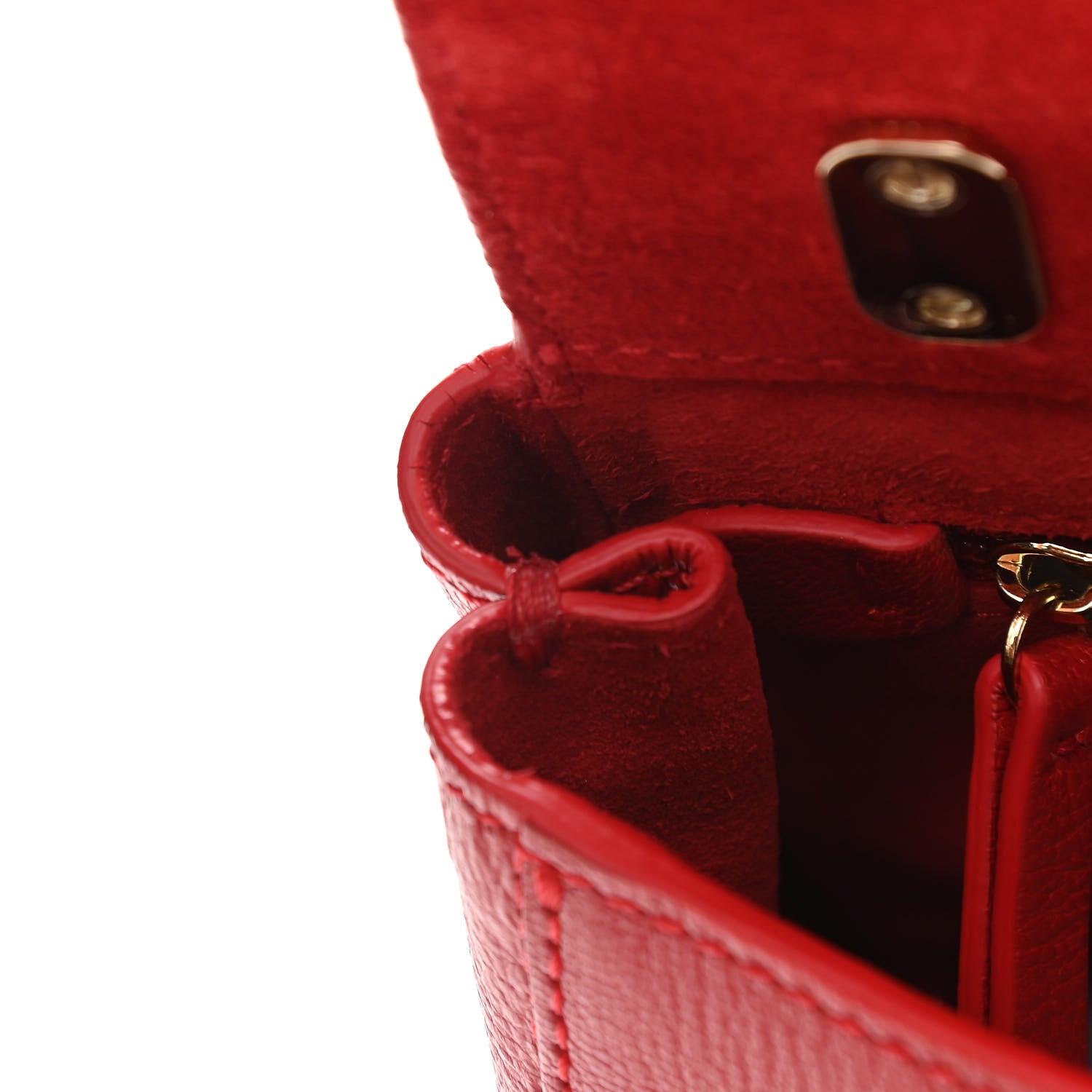 Mulberry Glossy Goatskin Small Lily Flap Red 8 of 13