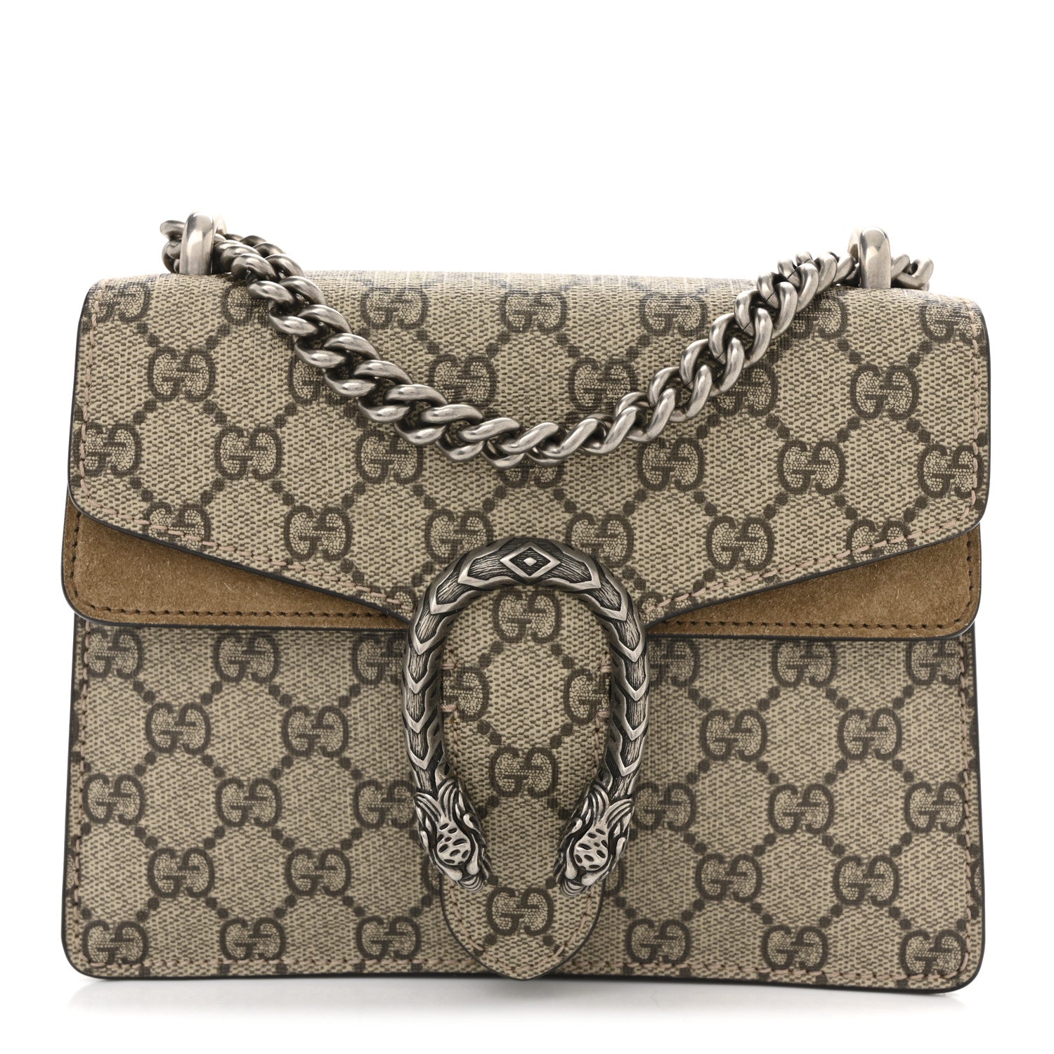 Gucci GG Supreme Monogram Mini Dionysus Shoulder Bag Taupe 1 of 11