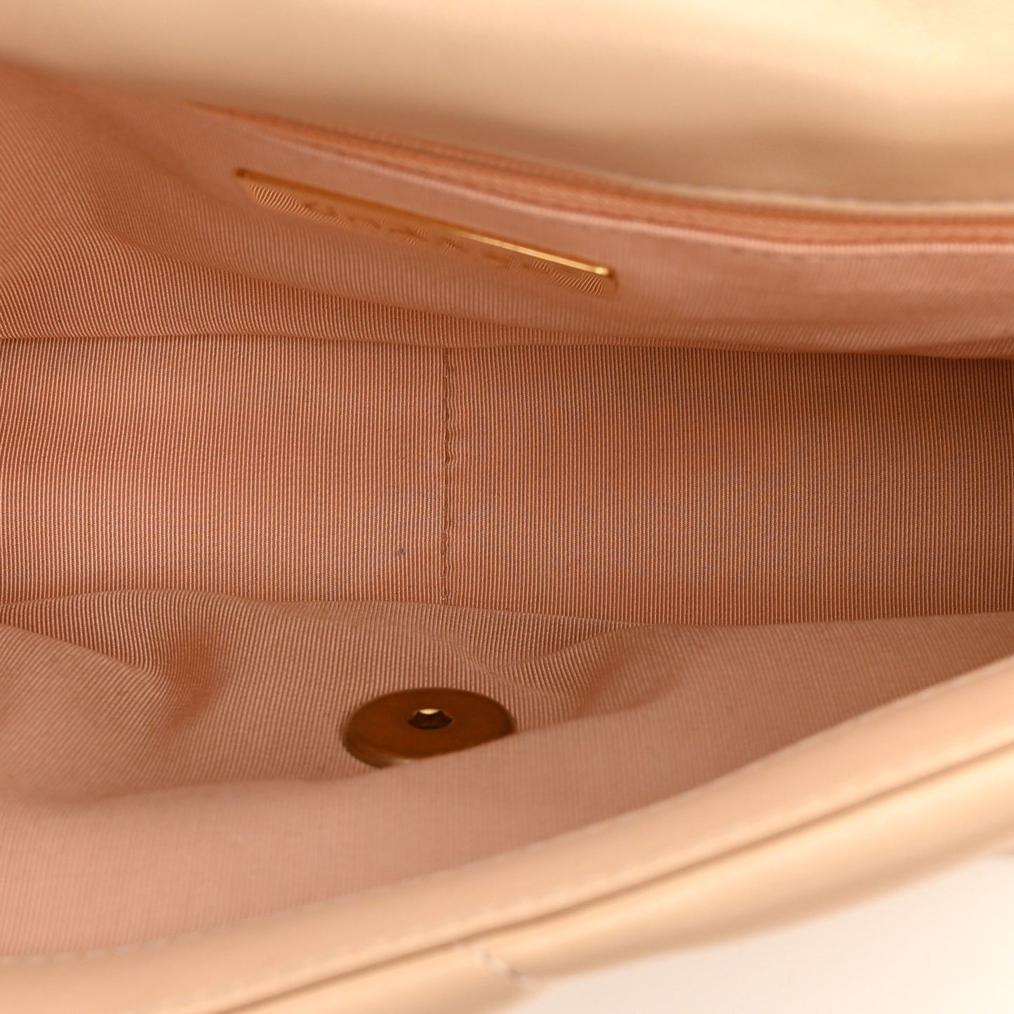 Lambskin Quilted Medium Chanel 19 Flap Light Beige