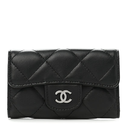Chanel Lambskin Quilted 6 Key Holder Black 1 of 9