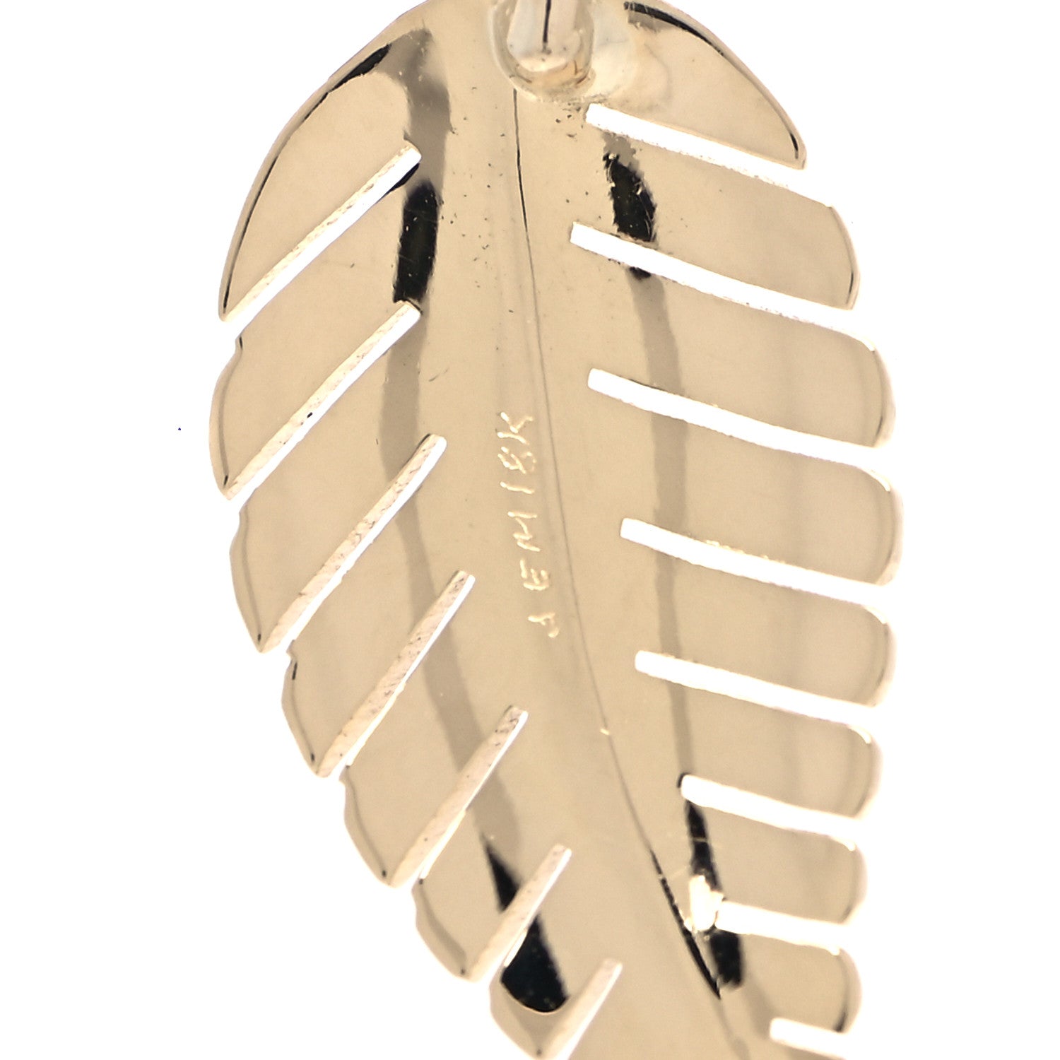 Jennifer Meyer 18K Yellow Gold Small Leaf Necklace 4 of 6