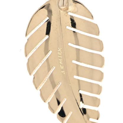 Jennifer Meyer 18K Yellow Gold Small Leaf Necklace 4 of 6