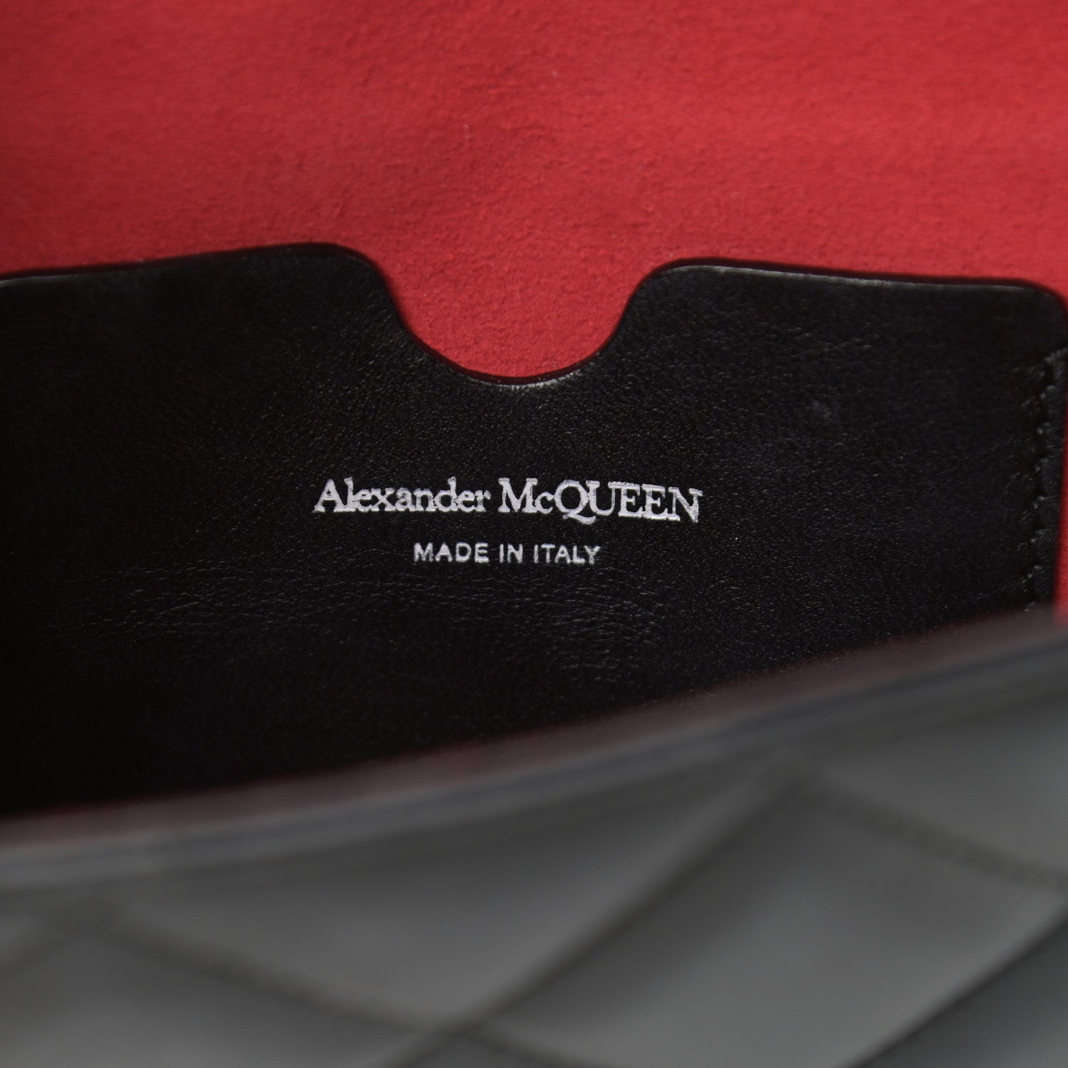 Alexander McQueen Calfskin Quilted Graffiti Skull Small Chain Crossbody Bag Black 7 of 8