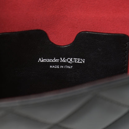 Alexander McQueen Calfskin Quilted Graffiti Skull Small Chain Crossbody Bag Black 7 of 8