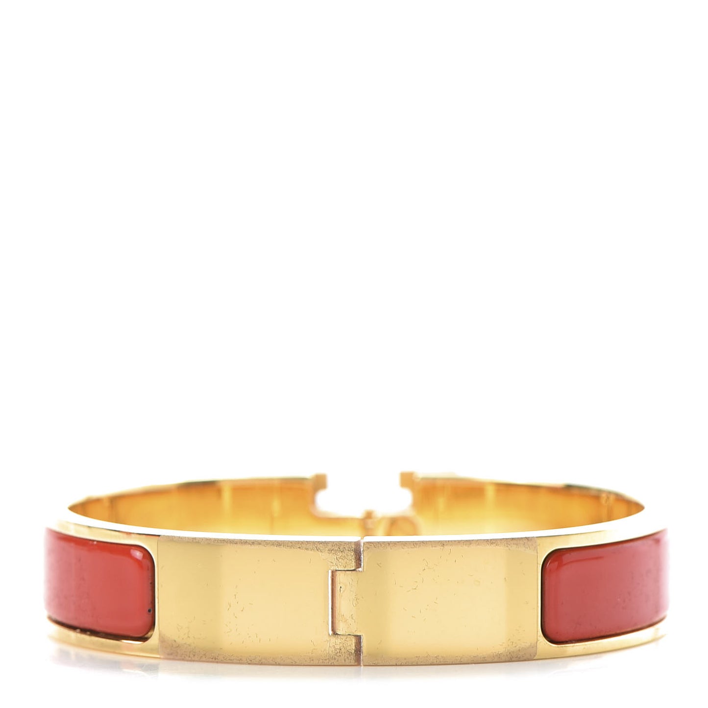 Enamel Narrow Clic Clac H Bracelet PM Rouge Vif