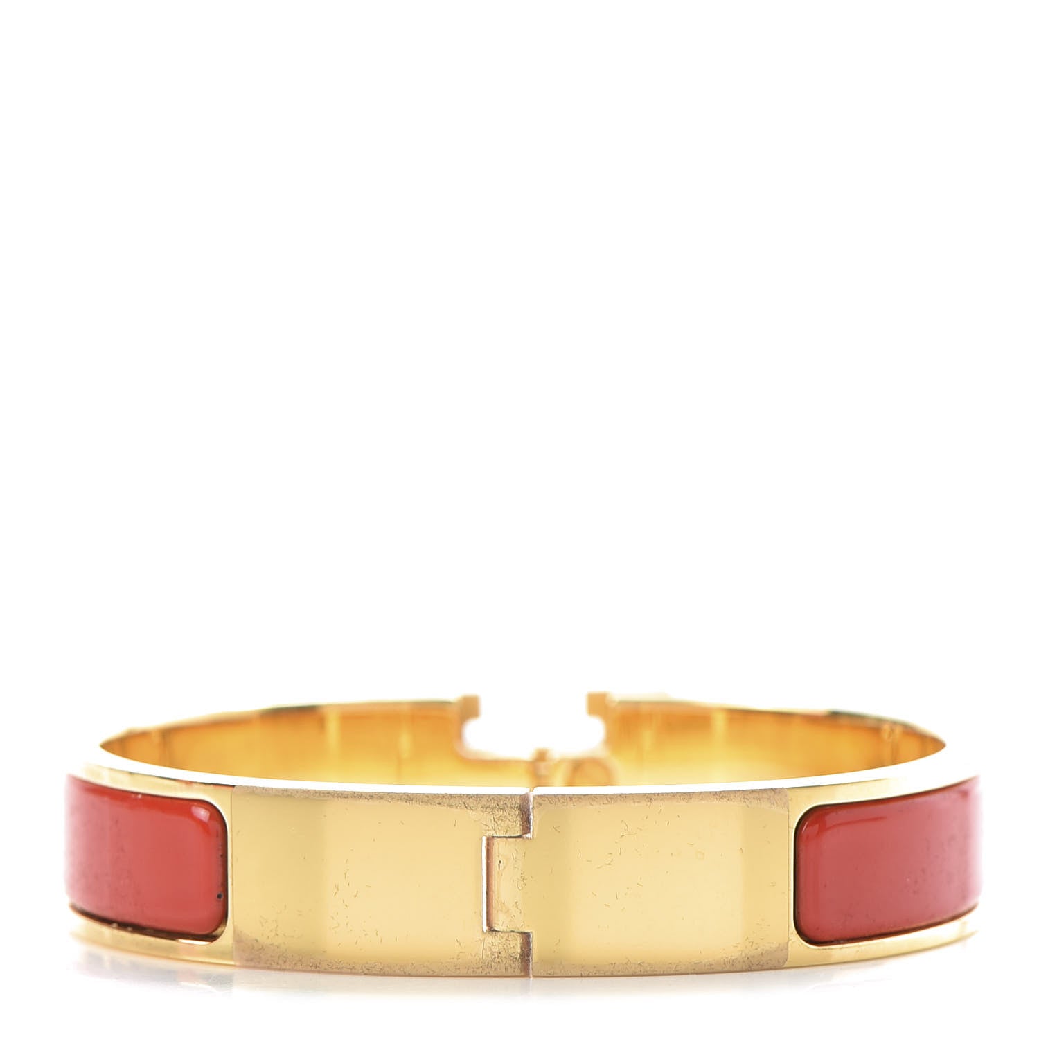 Hermes Enamel Narrow Clic Clac H Bracelet PM Rouge Vif 3 of 6