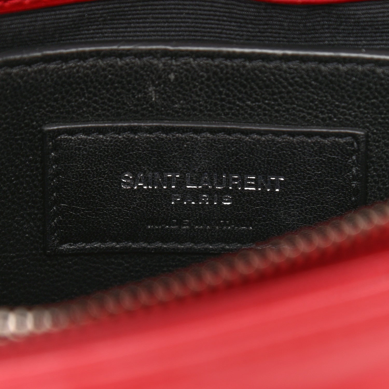 Saint Laurent Calfskin Y Quilted Monogram Small Loulou Chain Satchel Lipstick Red 5 of 11