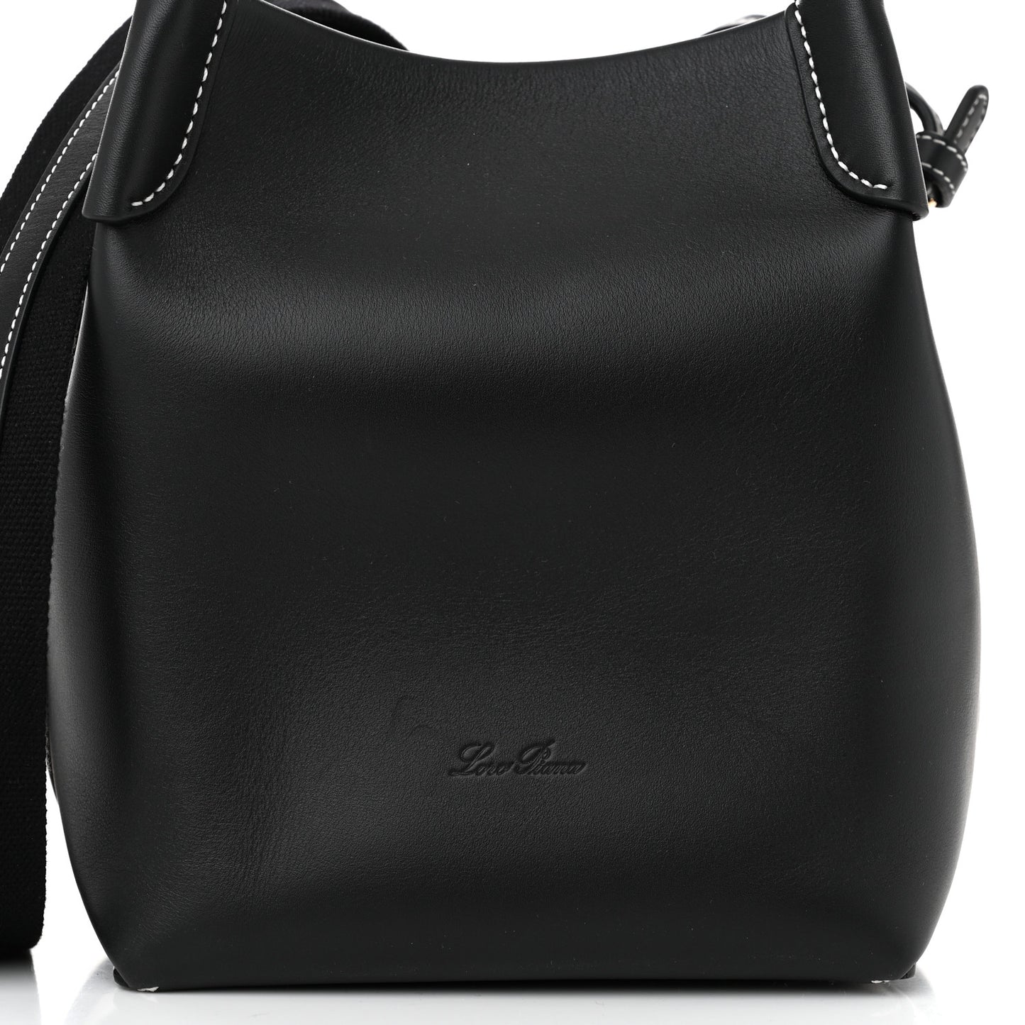 Smooth Calfskin Small Bale Bag Black