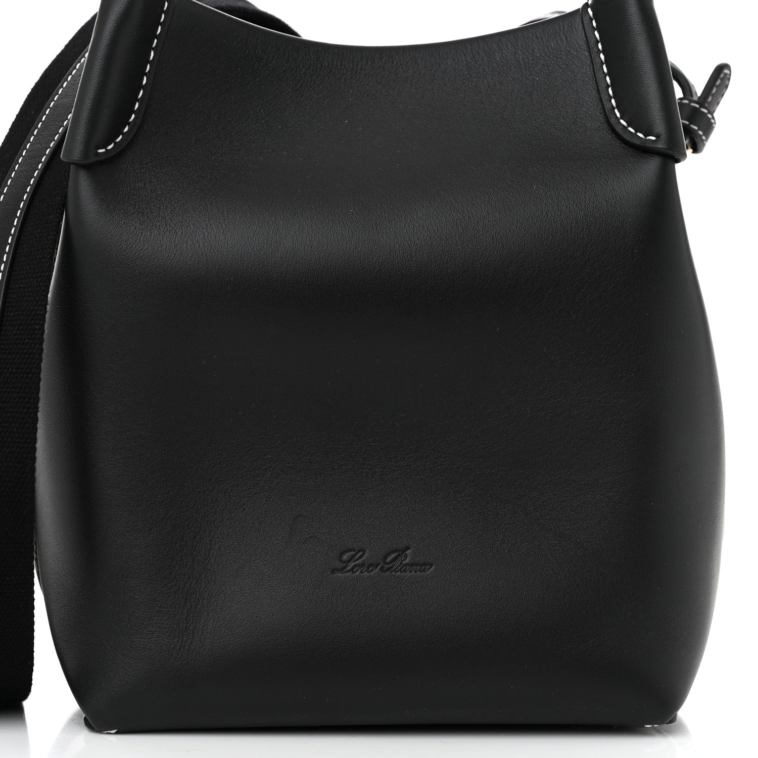 Loro Piana Smooth Calfskin Small Bale Bag Black 7 of 9