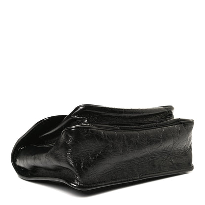 Saint Laurent Crinkled Calfskin Matelasse Monogram Medium Niki Chain Satchel Black 4 of 11