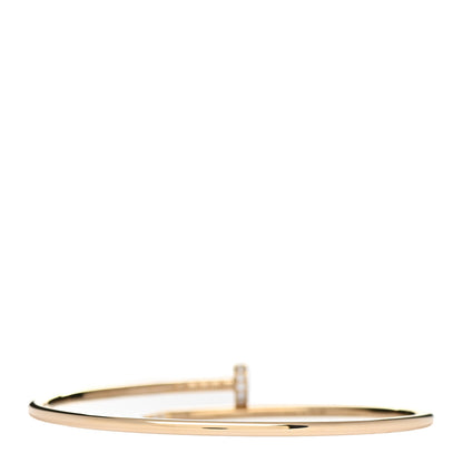 Cartier 18K Yellow Gold Diamond Small Juste Un Clou Bracelet 18 2 of 3