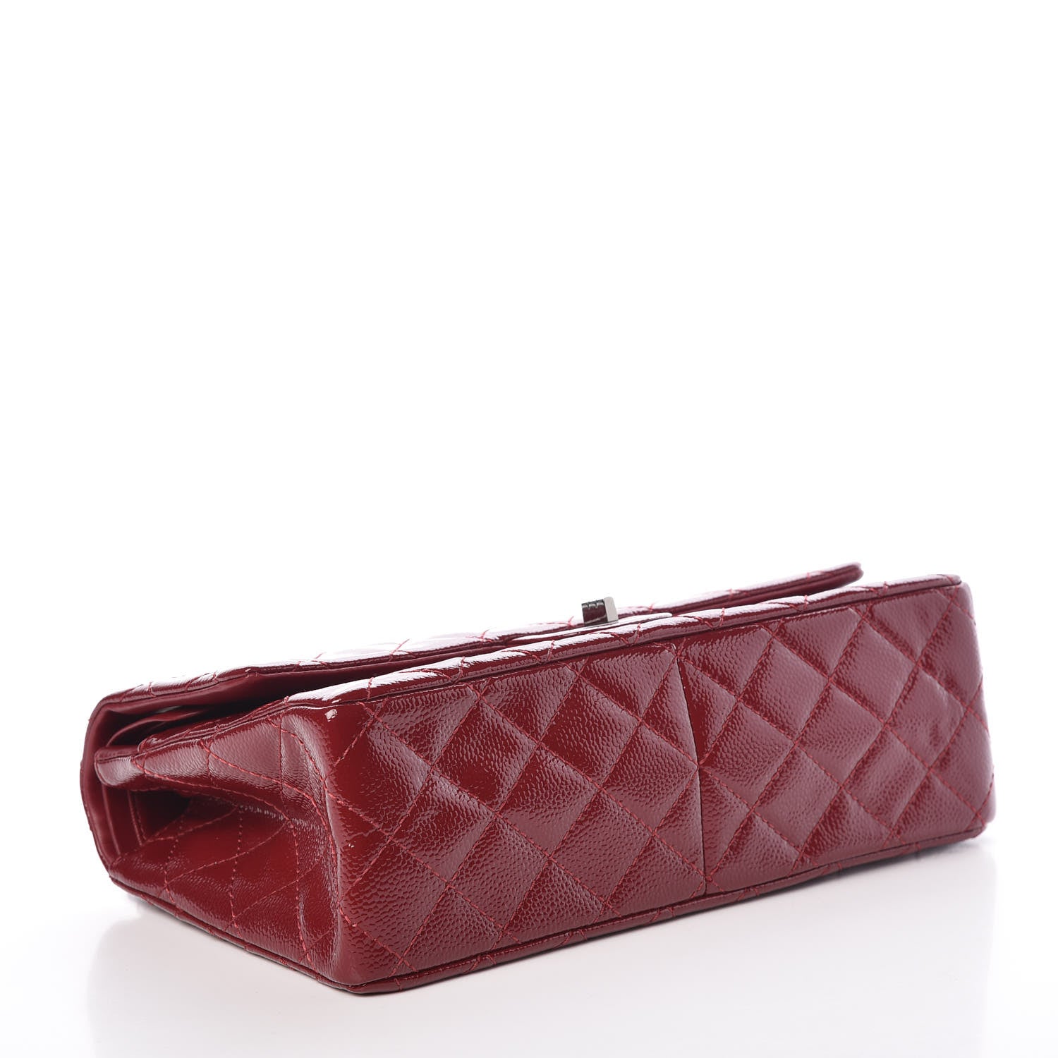 Chanel Patent Caviar Quilted 2.55 Reissue 226 Flap Burgundy 4 of 11