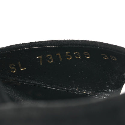 Saint Laurent Suede Paz 105 Ankle Strap Sandals 39 Hope Green 7 of 9