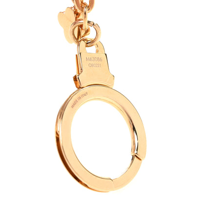 Louis Vuitton Brass Monogram Blooming Flowers Bag Charm Key Holder Rose Ballerine 4 of 4