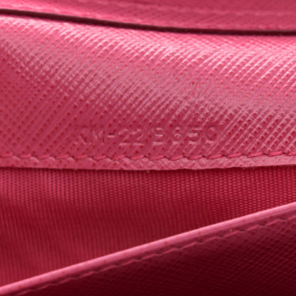 Salvatore Ferragamo Hammered Calfskin Vara Bow Chain Wallet Pink 8 of 11