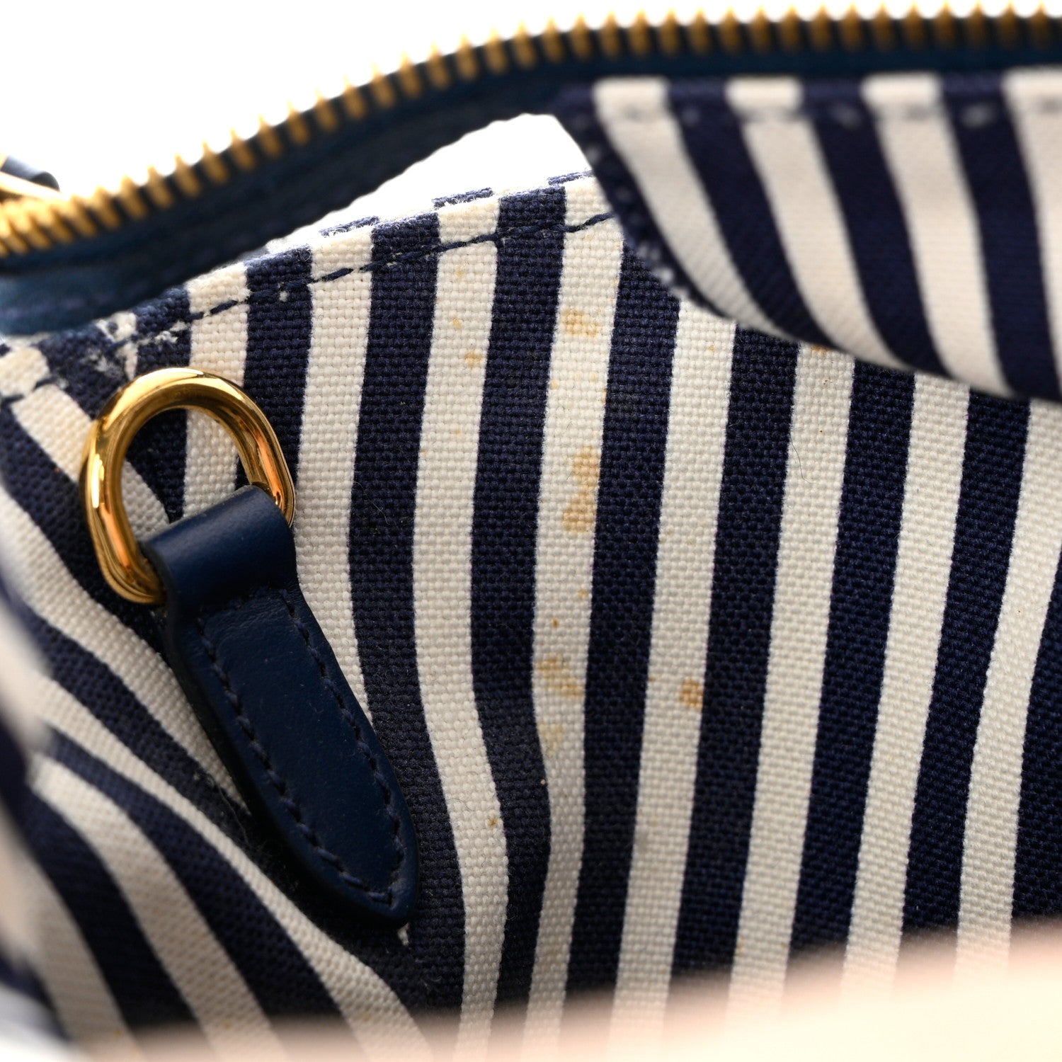 Prada Wicker Canvas Shoulder Bag Naturale Bluette 11 of 11