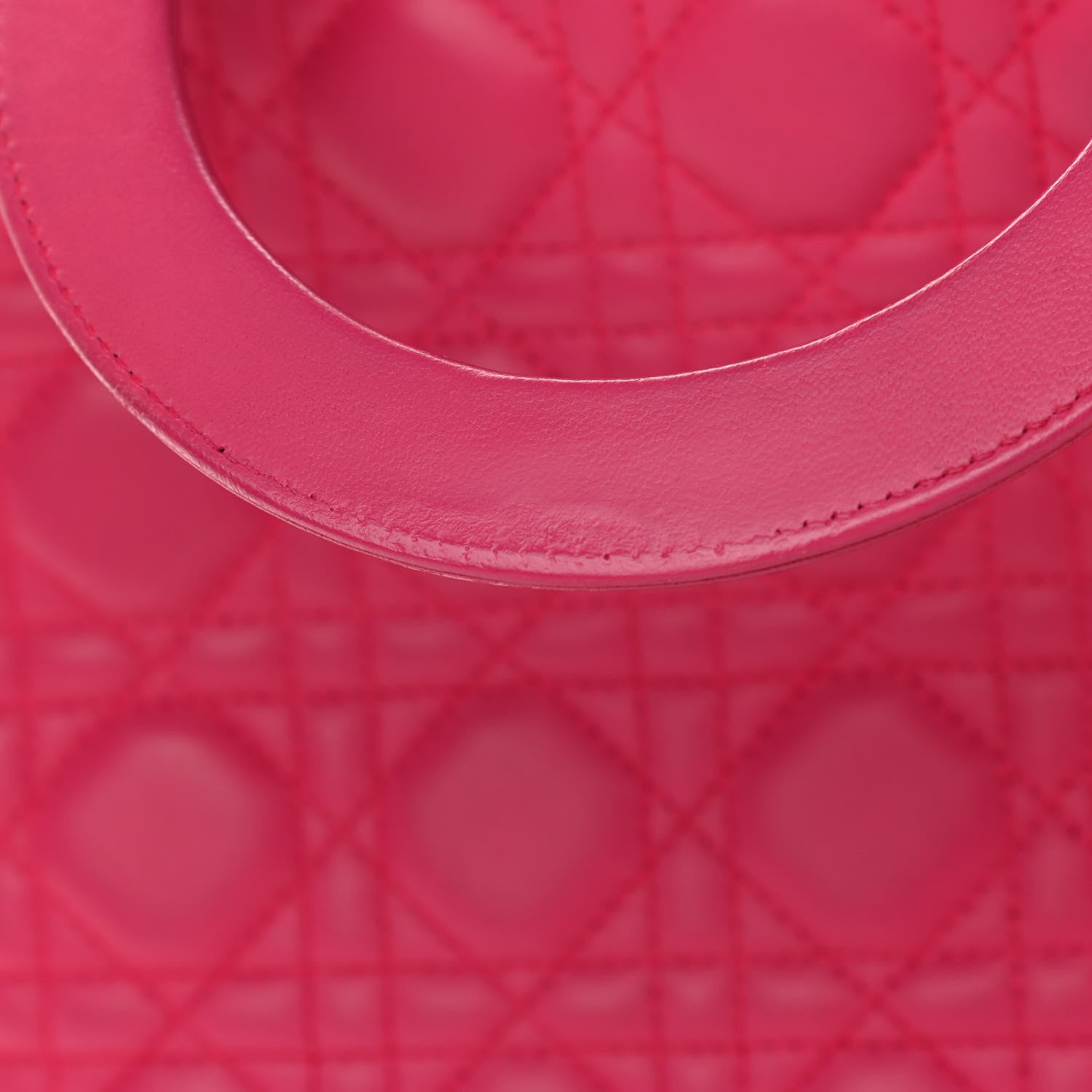 Christian Dior Lambskin Cannage Large Lady Dior Fuchsia 12 of 15