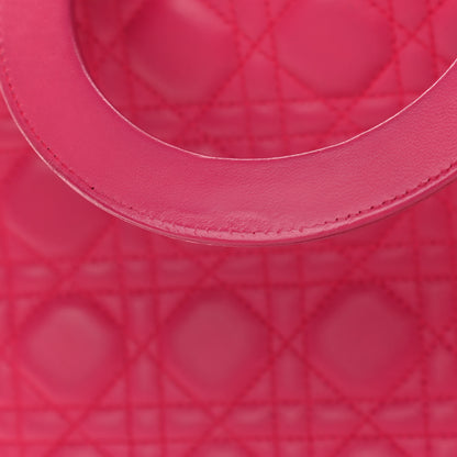 Christian Dior Lambskin Cannage Large Lady Dior Fuchsia 12 of 15