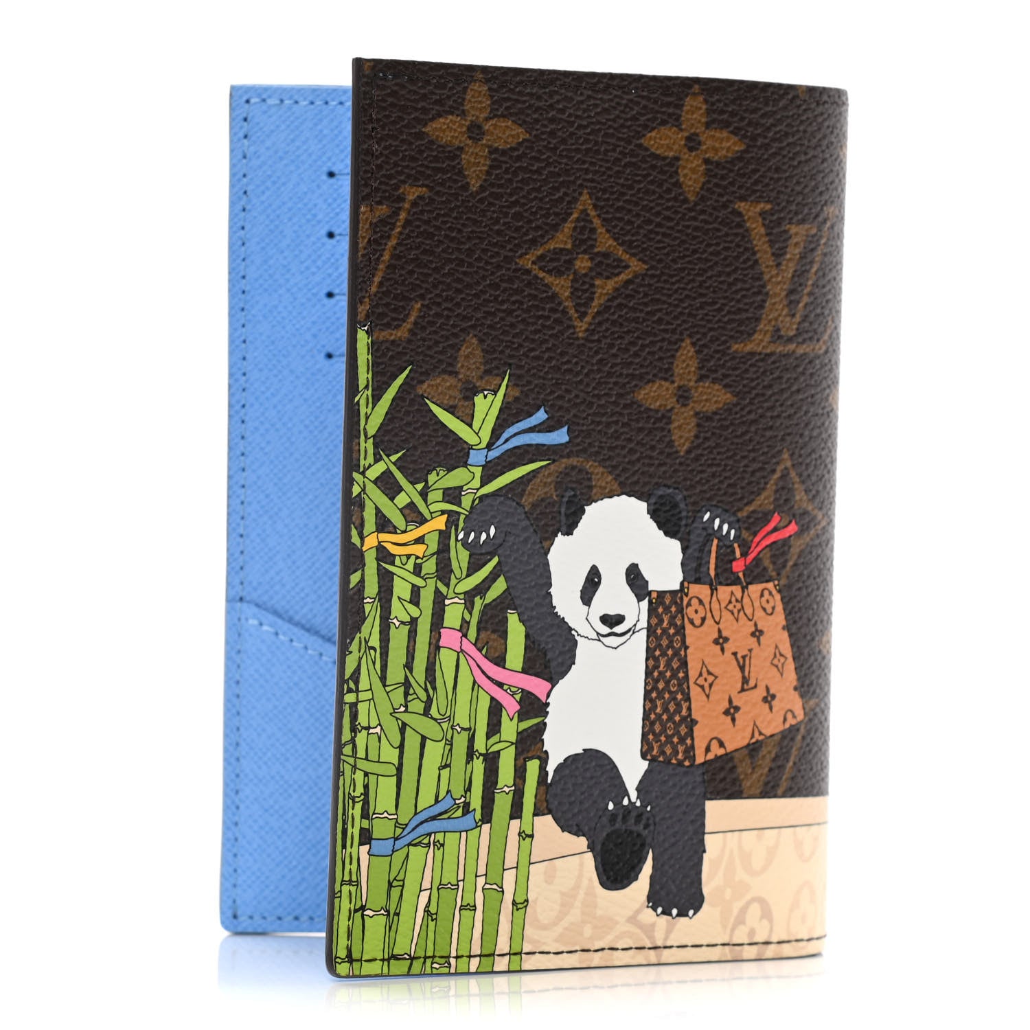 Louis Vuitton Monogram 2021 Christmas Animation China Passport Cover Myosotis Blue 3 of 11