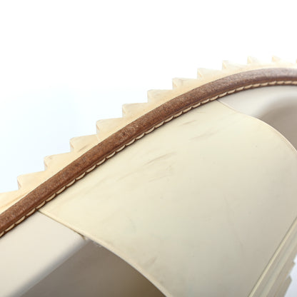 Fendi Rubber Raised Logo Slide Sandals 8 Panna 9 of 10