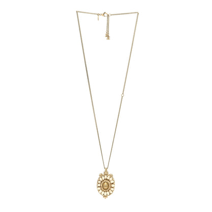 Chanel Metal Pearl Gripoix Necklace Gold 1 of 5