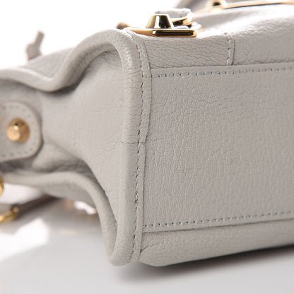 Balenciaga Chevre Gold Metallic Edge Hardware Mini City Gris Glace 8 of 9