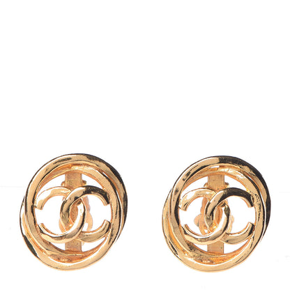 Chanel CC Clip On Earrings Gold 1 of 5