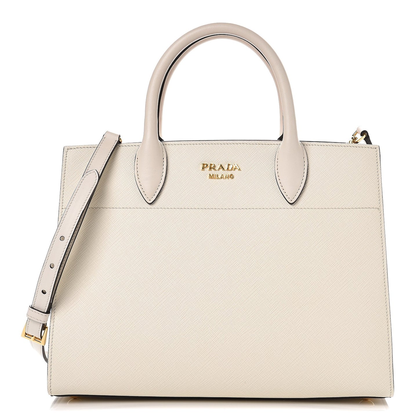 Saffiano City Calf Bibliotheque Bag White Begonia