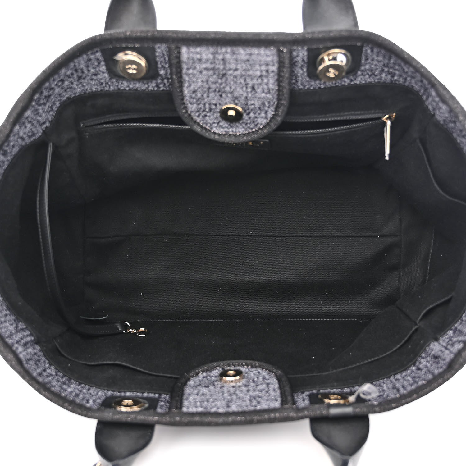 Chanel Lurex Boucle Medium Deauville Tote Black 5 of 11