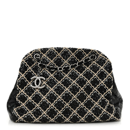Chanel Patent Hand Embroidered Large Just Mademoiselle Black 1 of 11