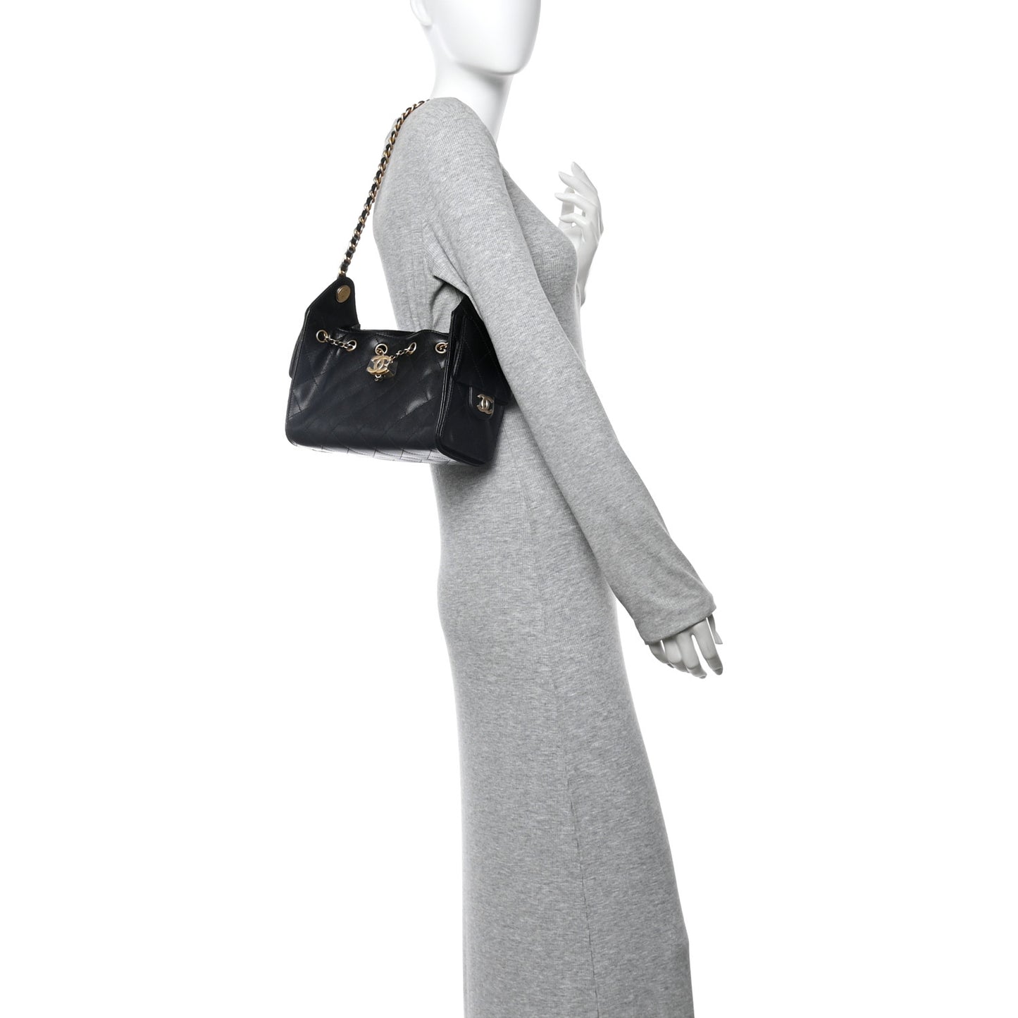 Caviar Quilted Mini Chanel 25 Handbag Black