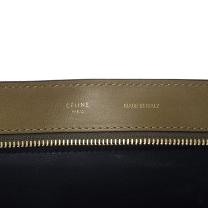 Celine Nubuck Crocodile Embossed Medium Trapeze Olive 7 of 13