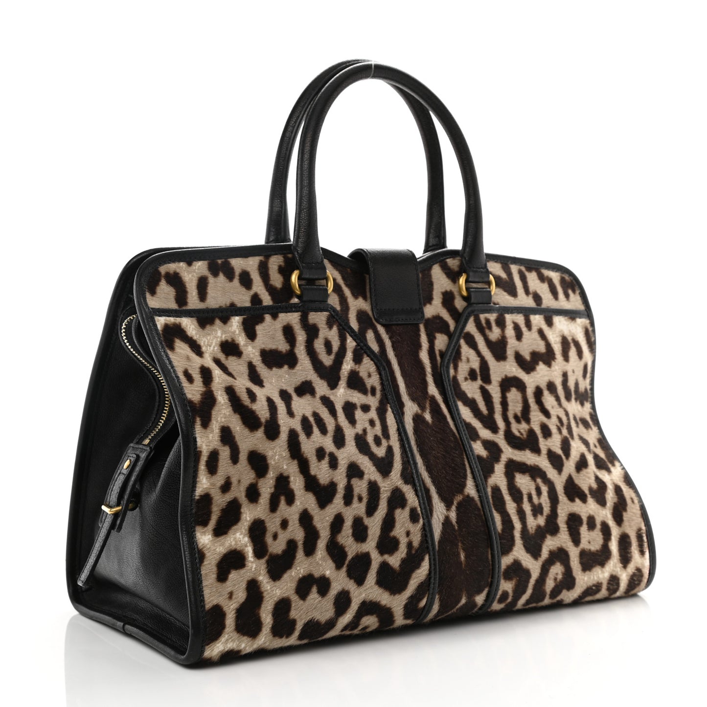 Pony Hair Leopard Print Large Cabas Chyc Black