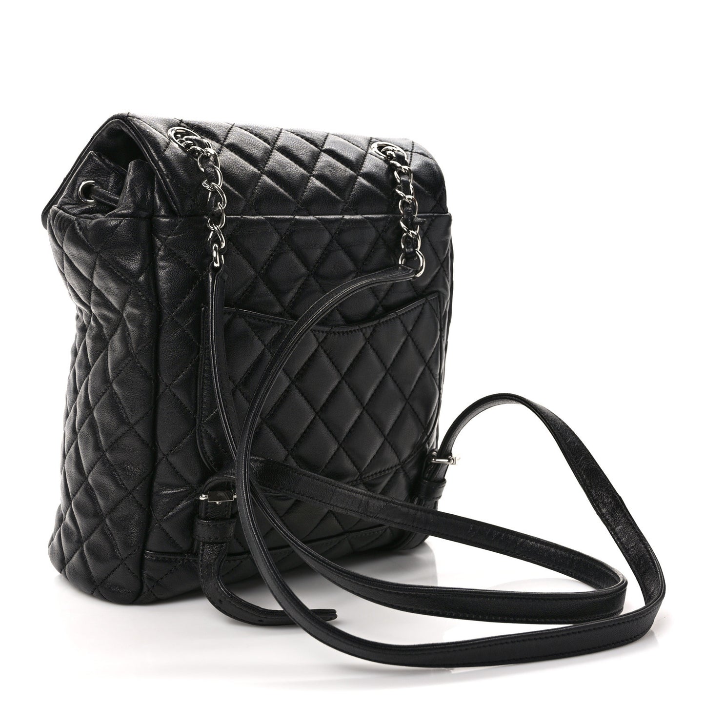 Lambskin Quilted Small Urban Spirit Backpack Black