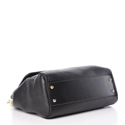 Dolce & Gabbana Grained Deerskin Medium Miss Sicily Satchel Black 4 of 16
