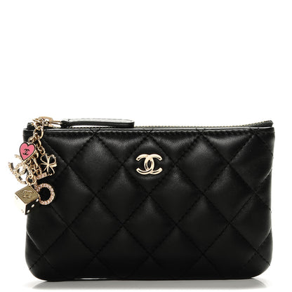 Chanel Lambskin Quilted Small Casino Cosmetic Case Black 1 of 7