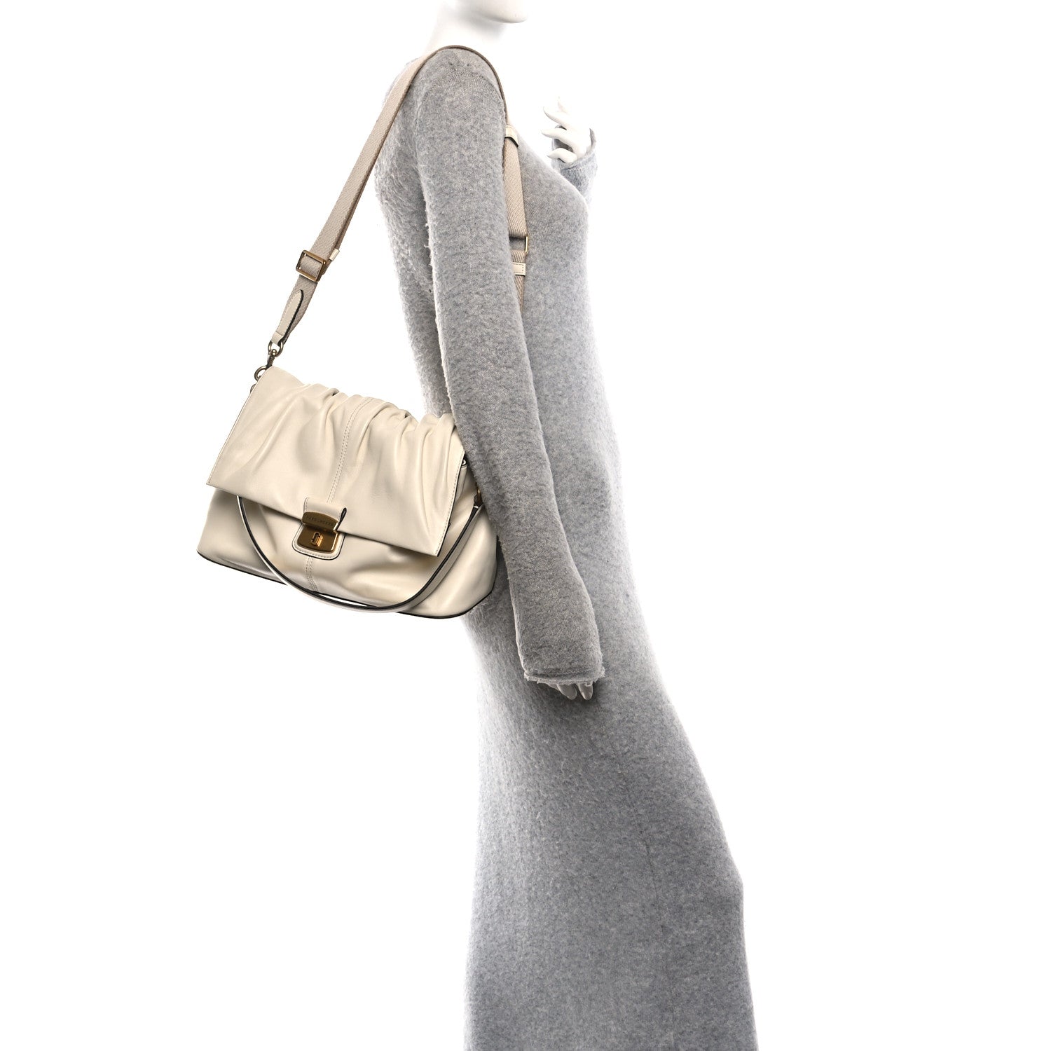 Marc Jacobs Calfskin The Cristina Messenger Ivory 3 of 9