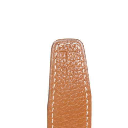 Hermes Box Togo Reversible Constance 24mm H Belt Noir Gold 85 4 of 6