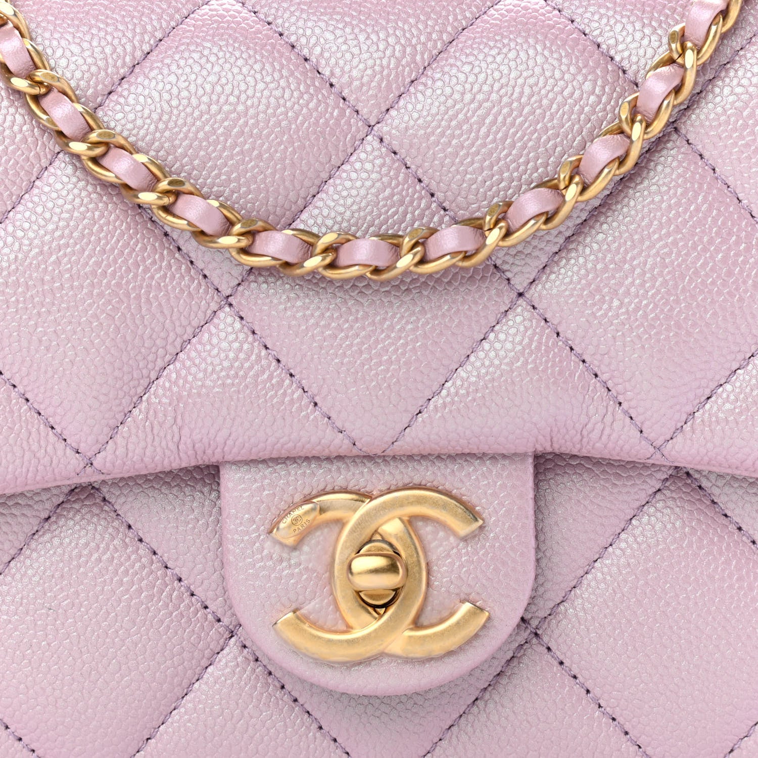 Chanel Iridescent Caviar Quilted Mini My Perfect Flap Pink 8 of 12