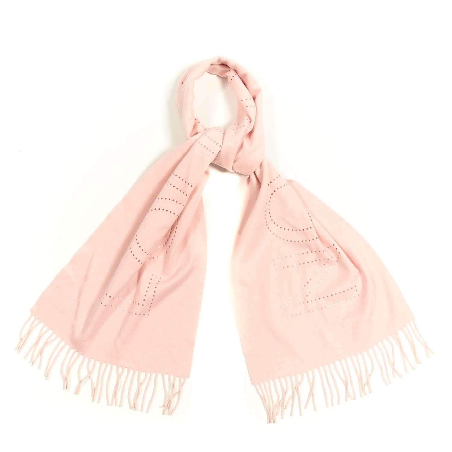 Louis Vuitton Cashmere Perforated Scarf Pink 1 of 3